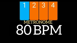 80 BPM  Metronome Visual Click [upl. by Nytsua506]