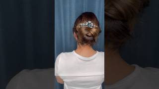 Bun for longshort hair shortsviral hairstyle ytshortsindia hairstylehorts hair shortvideo [upl. by Stone822]