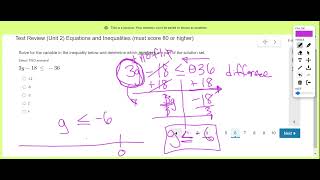 Elmhorst Math Test Review Unit 2 Equations and Inequalities [upl. by Nylzaj634]