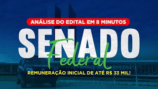 Análise Concurso Senado Federal em 8 minutos  Salários de até R 33 MIL [upl. by Asille649]