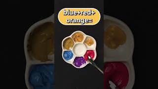 BlueRedOrangeColor asmrguessthecolorcolormixingsatisfying [upl. by Dusty]