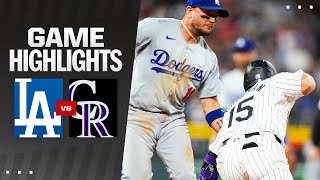 Dodgers vs Rockies Game Highlights 61824  MLB Highlights [upl. by Aiz]