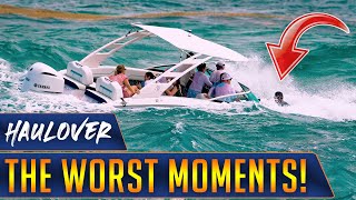 WARNING HAULOVER INLET STUFFING COMPILATION   THE WORST MOMENTS  WAVY BOATS [upl. by Jeannie]