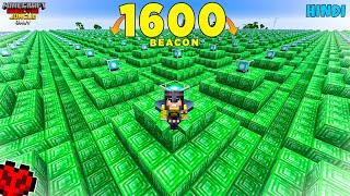 I build 1600 Beacon For Set New World Record in Minecraft [upl. by Eilrahc]