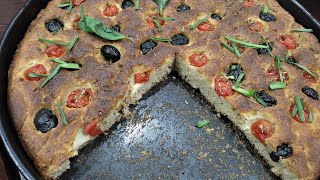 Focaccia italienneChermoulaخبزةالزيتونةاوالفوكاتشاالايطاليةباللمسةالمغربيةلذيذة [upl. by Bigot]