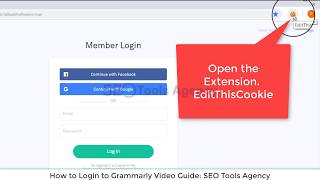 How to Login to Grammarly Premium Account Video Guide SEO Tools Agnecy [upl. by Dnumyar277]