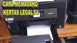 CARA MEMASANG KERTAS LEGAL ATAU F4 DI PRINTER EPSON M15140 [upl. by Lidda]