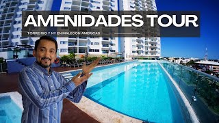 Descubre las Amenidades de Torre NY y Torre Río en maleconamericas cancun realestate [upl. by Anilrahc542]