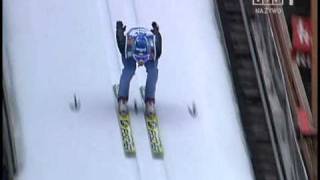 Kamil Stoch  Planica 2010 konkurs drużynowy II seria 2225m  były rekord życiowy [upl. by Fischer]