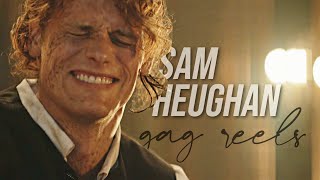 Sam Heughan messing up his lines  Outlander [upl. by Ahsiatal]