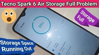 Tecno Spark 6 air storage problem solve  Storage space running out problem solve [upl. by Emily]