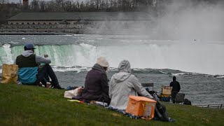 Cloudy skies threaten to obscure total solar eclipse in Niagara Falls [upl. by Trueblood247]