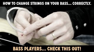 How to change strings on restring your bass correctly Watch this [upl. by Brenk]