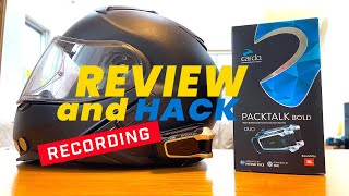 Cardo Packtalk Bold Review and RECORDING HACK [upl. by Adnwahsal136]