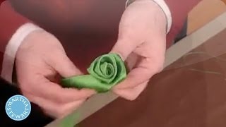 How to Make a Ribbon Rose  Martha Stewart [upl. by Aerb]