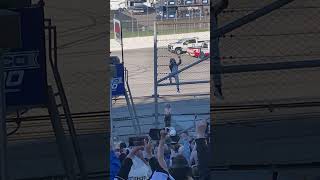 Tyler Reddick climbs fince after winning Talladega cup race [upl. by Akissej]