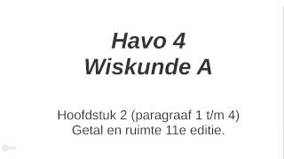 Wiskunde A Havo 4 Hoofdstuk 2 Overzicht [upl. by Tavis489]