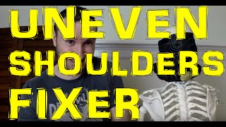 FIX Uneven Shoulders That Are Too Elevated By Undoing This Shoulder Imbalance [upl. by Ilrebmyk]