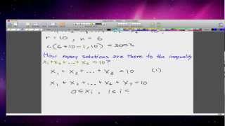 Discrete Math 1  Tutorial 12  Combinations with Repititions Example [upl. by Innaig]