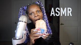 Mrs Freshleys Jumbo Honey Bun ASMR Eating Sounds [upl. by Kcirdderf811]