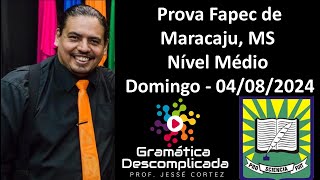 Prova Fapec  Prefeitura de Maracaju  Nível Médio [upl. by Annail436]