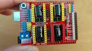 Setup Arduino UNO CNC Shield v3 GRBL and related CNC motion components and electronics [upl. by Bundy383]