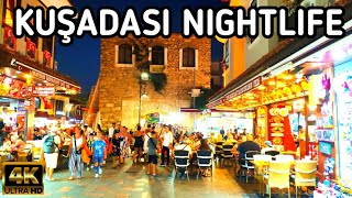 KUŞADASI CITY CENTER NIGHTLIFE  WALKING TOUR  21 August 2024  4k UHD 60fps [upl. by Yrannav]