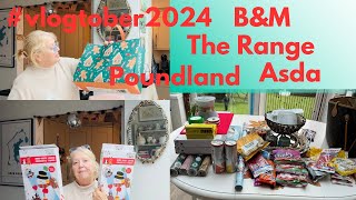 vlogtober2024 I’ve Been Shopping  B amp M  Asda  The Range  Poundland Haul [upl. by Corsiglia]