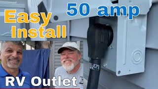 How to install a 50amp RV Plug Outlet use 63 wire 50amp RV outlet [upl. by Annairol]