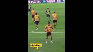 Mexican star O Pineda dance celebrate his goal AEK Athens  πανηγυρισμος γκολ Πινεδα [upl. by Cynar]