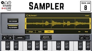 How to use the sampler in GarageBand iOS iPhoneiPad [upl. by Einaeg615]