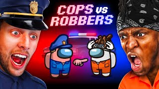 SIDEMEN AMONG US COPS VS ROBBERS ROLES [upl. by Ahsitam]