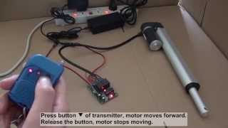 How to control linear actuator motor by ordinary 2ch rf remote control kit [upl. by Prisca]