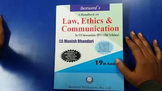 CA Munish Bhandari ipcc A Handbook On Law Ethics and Communications old course Review [upl. by Parfitt946]