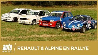 Alpine A110 vs Renault 5 turbo vs Clio 16S vs 5 GT turbo  légendes du rallye [upl. by Inol]