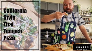 Vegan Pizza California Style Thai Tempeh Pizza Veganized CPK [upl. by Wyon]