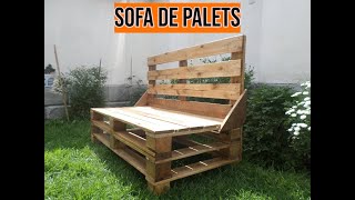 COMO HACER UN SILLON DE PALETS  SOFA DE PALETS  DIY [upl. by Brightman]