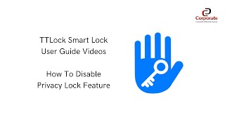 TTLock  How To DisableEnable Privacy Lock Feature  Corporate Locksmiths [upl. by Atalaya]