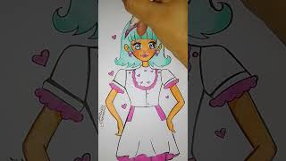 artandcraft shortsdrawing cutgirl drawing colordraw sketchdrawing [upl. by Strang825]