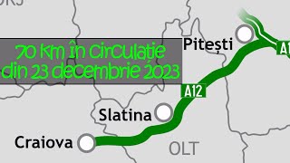 DEx12◽Craiova  Pitești 70 km în circulație din 23 decembrie 2023 [upl. by Wildon647]