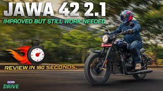 Jawa 42 21 Review In 180 Seconds  What Are The Good And Bad Bits On The Jawa City Bike [upl. by Enenej]