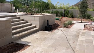 Travertine pavers installation [upl. by Micheline]