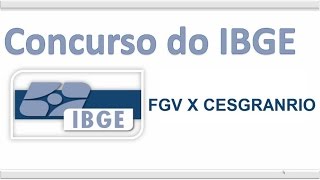 Concurso IBGE  FGV x Cesgranrio e informações do canal [upl. by Etom119]