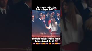 Infanta Sofía of Spain shakes hands with Prince William and Prince George princewilliam españa [upl. by Ashleigh545]