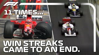 11 Times F1 Winning Streaks Ended [upl. by Una951]