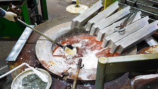 Revealing the Process of Melting Clay Rock and Glass in a Furnace to Create Bowls [upl. by Ees358]