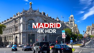 4K MADRID driving  Virtual Driving Tour summer Spain 2022 🇪🇸 [upl. by Etnahsal]