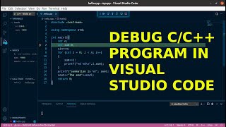 How to debug c program in visual studio code vscode  gdb  g  c  c  vscode [upl. by Ahsiei]