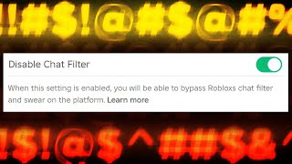 You Can Now Disable The Roblox Filter… Swearing Update [upl. by Lazos691]