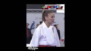 Amazing Timing Gyaku tsuki 😱😱  Karate female kumite 55 KG  Girl Fight  WkF shorts karate [upl. by Ano]